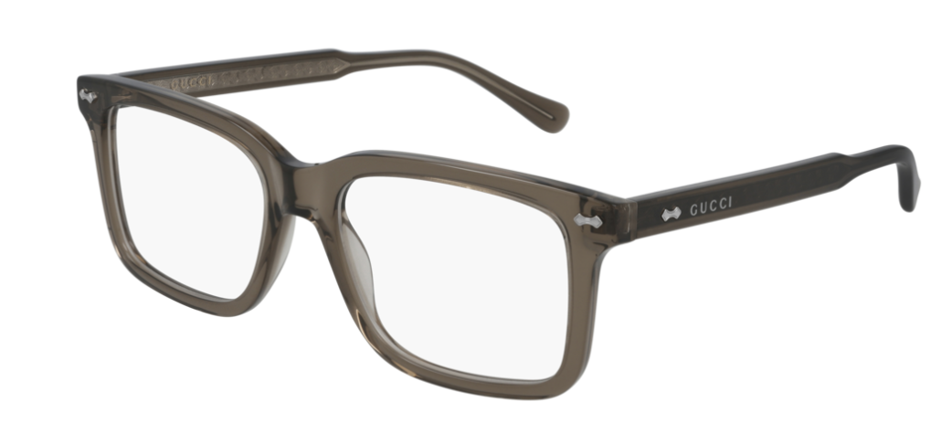 Gucci GG 0914O 002 Brown Rectangle Men's Eyeglasses
