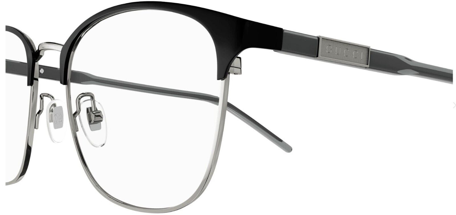 Gucci GG1231OA 003 Gunmetal-Grey Square Men's Eyeglasses