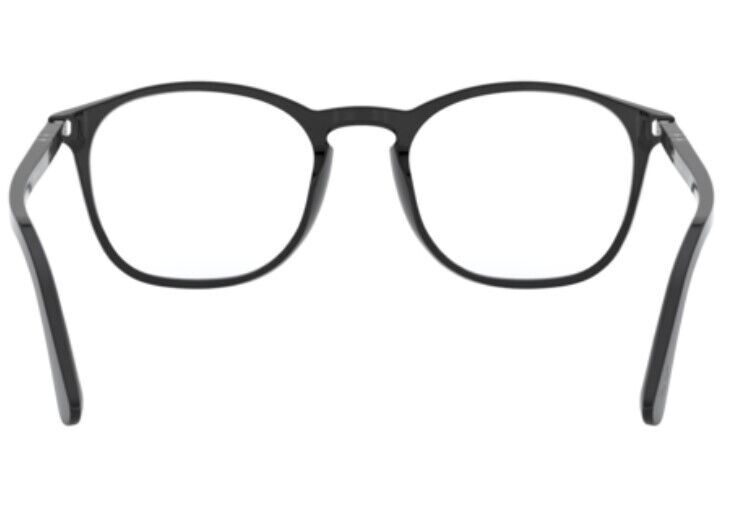 Persol 0PO3007VM 95 Black/ Silver Square Men's Eyeglasses