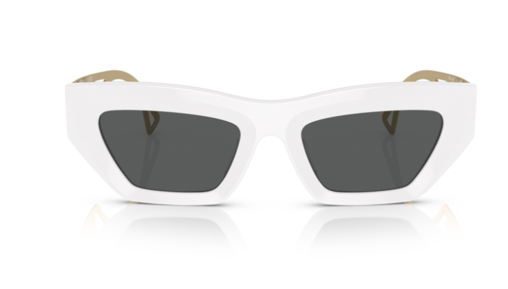 Versace 0VE4432U 401/87 White/Dark grey Rectangle Women's Sunglasses