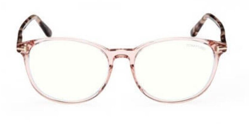 Tom Ford FT5810-B 072 Transparent Pink/Blue Block Cat-Eye Men's Eyeglasses