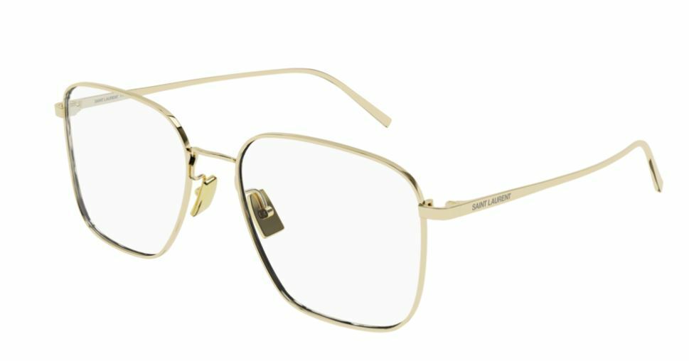 Saint Laurent SL 491 006 Gold Square Men Eyeglasses
