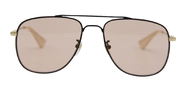 Gucci GG 0514S 005 Black Gold/Pink Aviator Men's Sunglasses