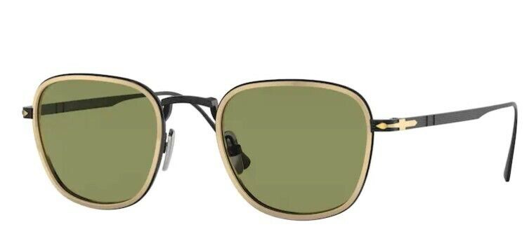Persol 0PO5007ST 80084E Black/Gold Square Unisex Sunglasses