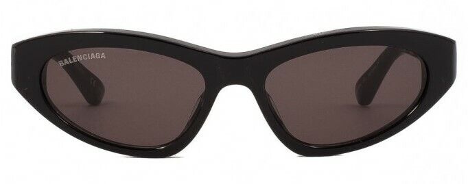 Balenciaga BB0207S 001 Black/Grey Full-Rim Cat-Eye Women's Sunglasses