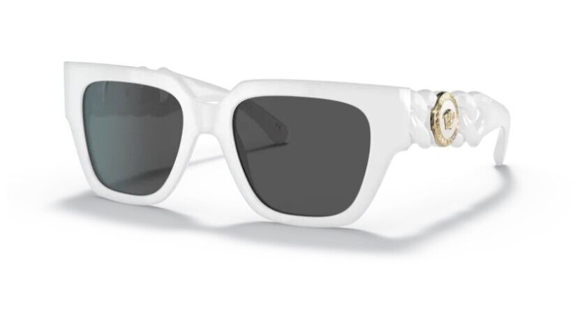 Versace 0VE4409 314/87 White/ Dark Grey Square Women's Sunglasses