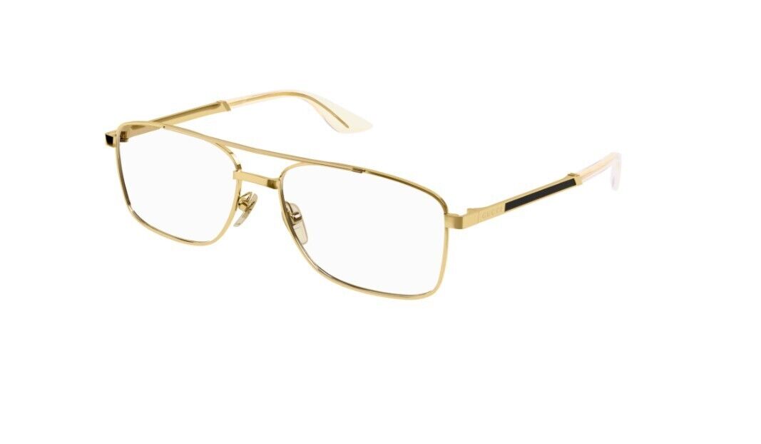 Gucci GG0986O 001 Gold Rectangular Men's Eyeglasses