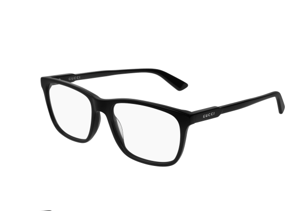 Gucci GG 0490 006 Black Square Men's Eyeglasses