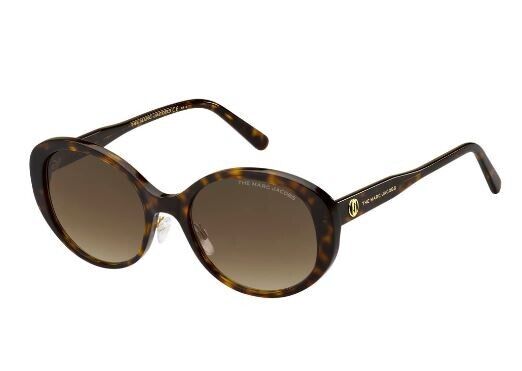 Marc Jacobs MARC-627/G/S 0086/HA Havana/Brown Gradient Oval Women's Sunglasses
