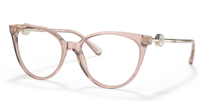 Versace 0VE3298B 5339 Transparent Pink Round Women's Eyeglasses