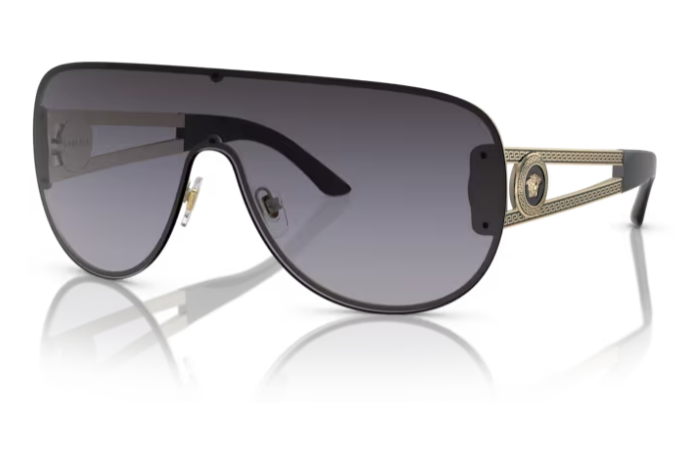 Versace 0VE2166 12528G - Pale gold/ Light grey gradient 41mm Women's Sunglasses