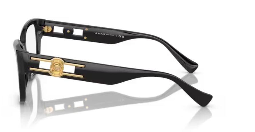 Versace 0VE3347 GB1 Black 52mm Square Women's Eyeglasses