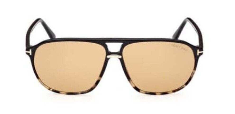 Tom Ford FT1026 Bruce 05E Shiny Tortoise Black/Smoke Men's Sunglasses