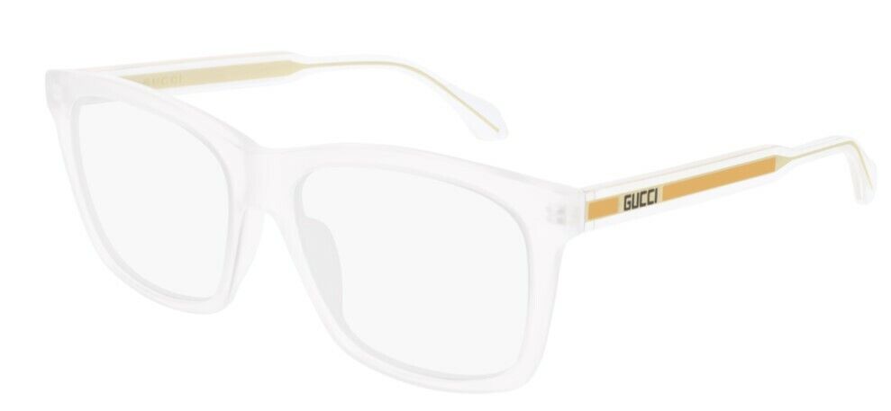 Gucci GG 0561ON-005 White Transparent Crystal Square Unisex Eyeglasses