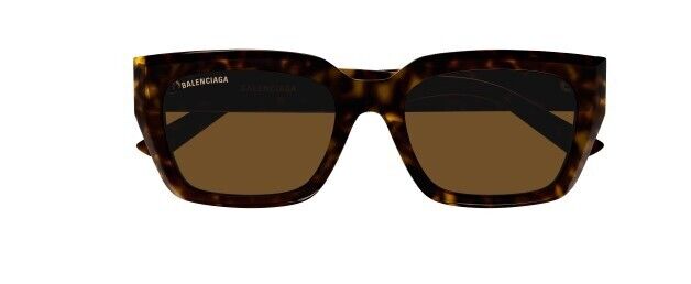 Balenciaga BB0272SA 002 Havana/Brown Cat-Eye Unisex Sunglasses