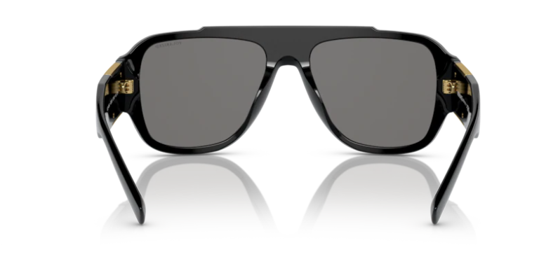 Versace 0VE4436U GB1/81 Black/Dark grey Polarized Soft Square Men's Sunglasses