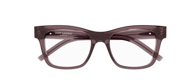 Saint Laurent SL M118 003 Brown/Transparent Square Women's Eyeglasses