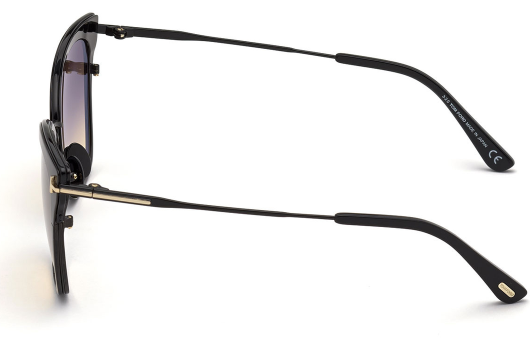 Tom Ford FT 0843 Faryn 01B Black/Grey Cat eye Women's Gradient Sunglasses