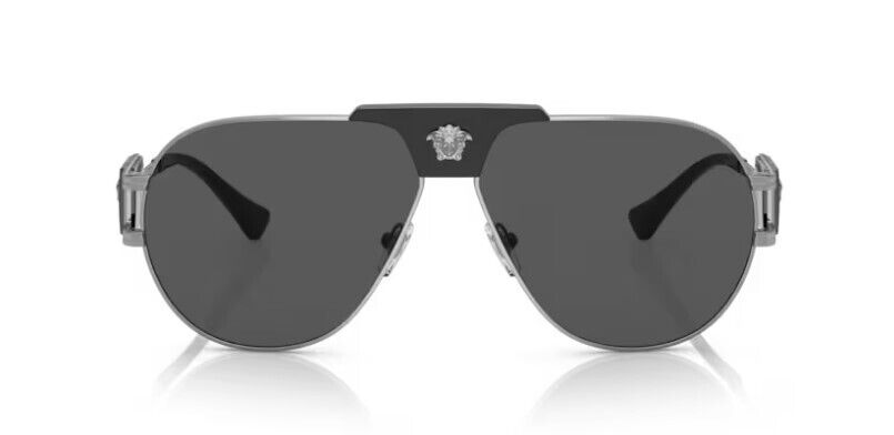 Versace 0VE2252 100187 Gunmetal/ Dark Grey Wide Women's Sunglasses