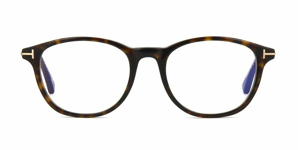 Tom Ford FT5553 B 052 Dark Havana Blue Blockers Men's Eyeglasses