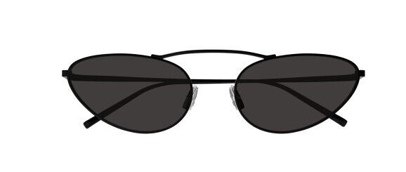 Saint Laurent SL 538 001 Black/Black Oval Women's Sunglasses
