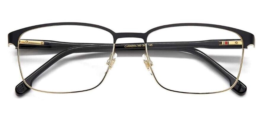 Carrera Carrera 262 02M2 00 Black Gold Rectangular Men's Eyeglasses