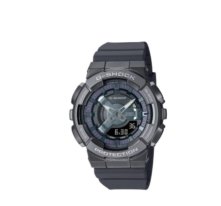 Casio G-Shock Analog-Digital Metallic Gray Accents Women's Watch GMS110B-8A