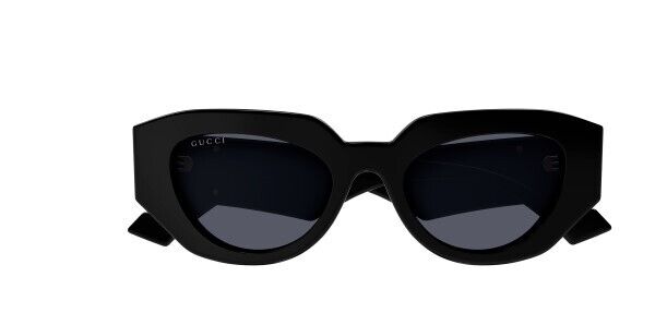 Gucci GG 1412S 001 Black/Grey Cat Eye Women's Sunglasses