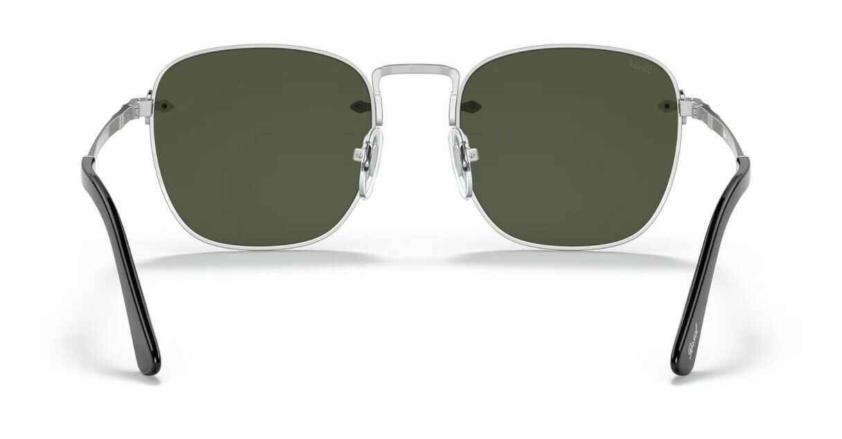 Persol 0PO 2490S 518/31 Silver/Green Men's Sunglasses