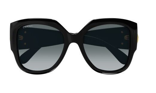 Gucci GG 1407S 001 Black/Grey Soft Square Women's Sunglasses