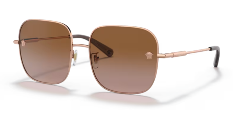 Versace 0VE2246D 141213 - Rose gold/ Brown gradient Rectangle Women's Sunglasses