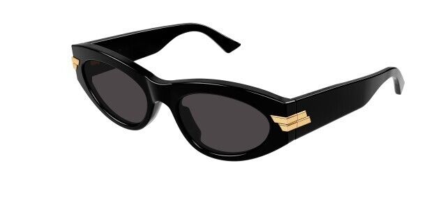 Bottega Veneta BV1189S 001 Black/Grey Oval Women's Sunglasses