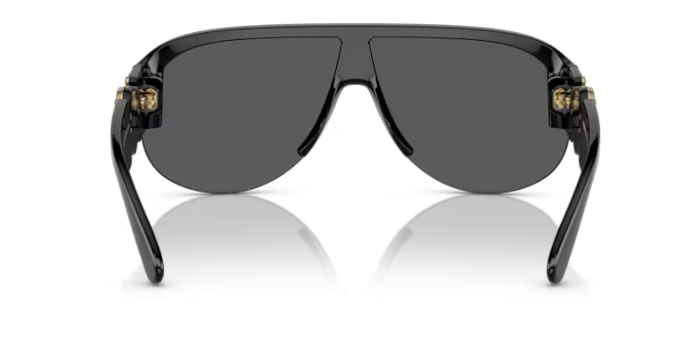 Versace 0VE4391 GB1/87 Black/Dark Grey 48mm Oval Men's Sunglasses
