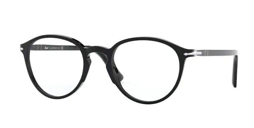 Persol 0PO3218V 95 Black/ Silver Unisex Eyeglasses