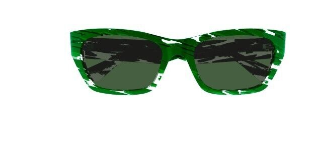 Bottega Veneta BV1143S 004 Green/Green Rectangular Unisex Sunglasses