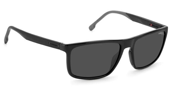 Carrera 8047/S 0807/IR Black/Grey Rectangle Men's Sunglasses