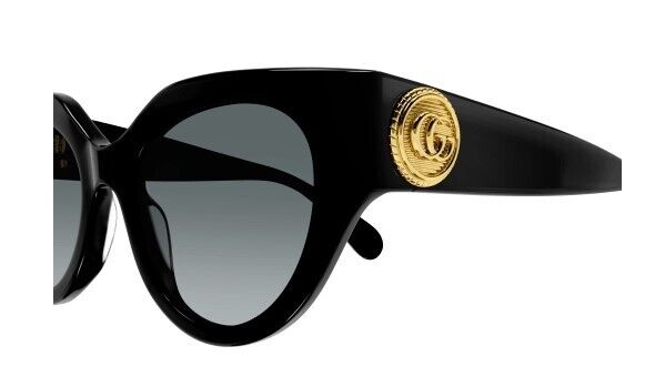 Gucci GG 1408S 001 Black/Grey Cat Eye Gradient Women's Sunglasses