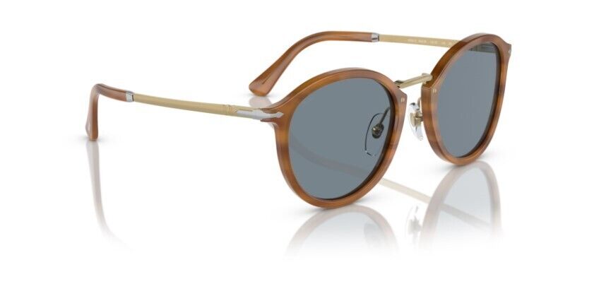 Persol 0PO3309S 960/56 Striped Brown/Light Blue Unisex Sunglasses