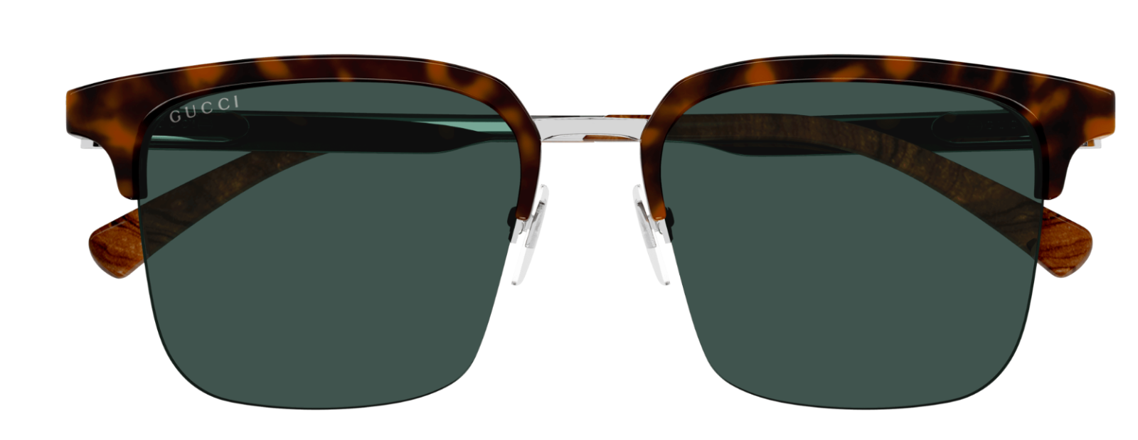 Gucci GG1226S 003 Havana/Green Rectangular Men's Sunglasses
