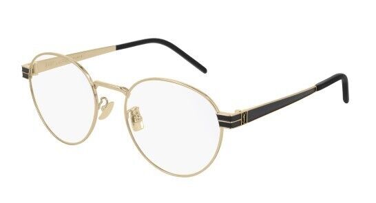 Saint Laurent SL M 63 003 Gold Round Unisex Eyeglasses
