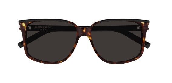 Saint Laurent SL 599 005 Black Tortoise Havana/Black Square Men's Sunglasses