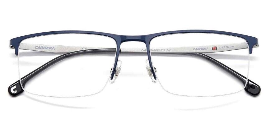 Carrera 8875 0FLL Matte Blue Rectangle Men's Eyeglasses