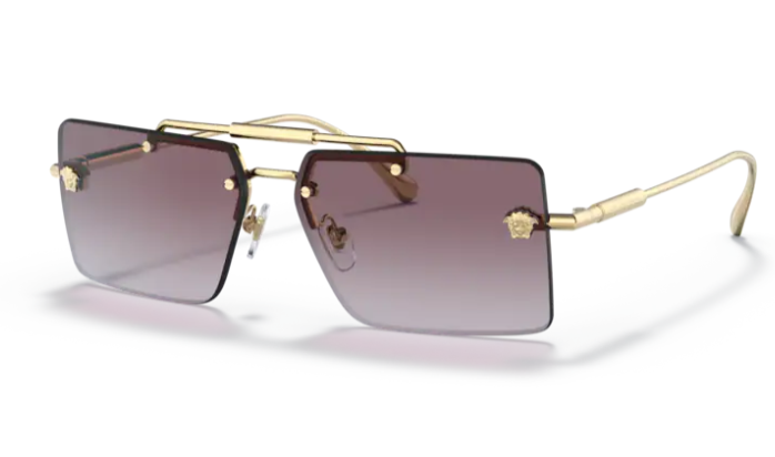 Versace 0VE2245 10028H Gold/Violet gradient Rectangular Men's Sunglasses