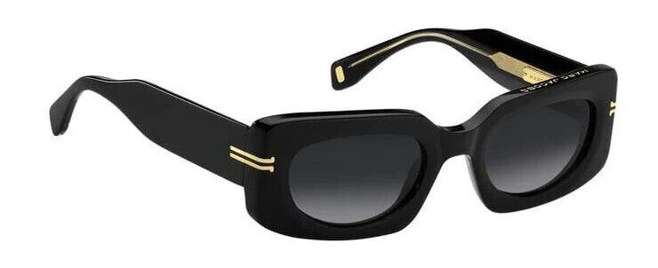 Marc Jacobs MJ-1075/S 0807-9O Black/Grey Rectangular Women's Sunglasses