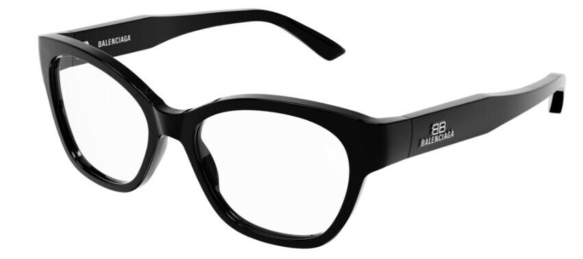 Balenciaga BB0213O 001 Black Full-Rim Square Cat-Eye Women's Eyeglasses