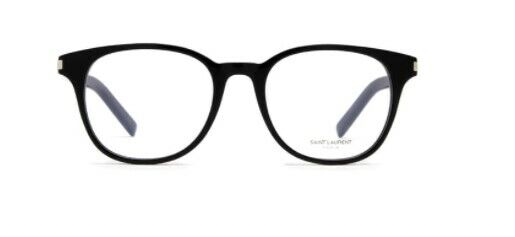 Saint Laurent SL523 004 Black-Black Full-Rim Round Unisex Eyeglasses