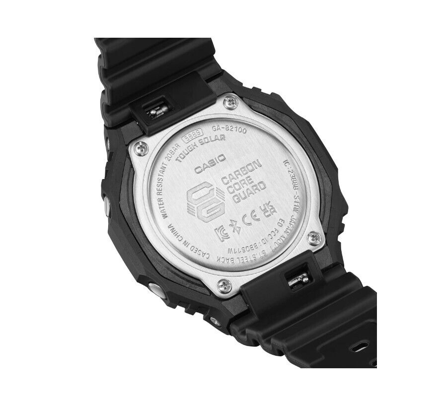 Casio G-Shock Analog-Digital Red Accents Black Dial Men's Watch GAB2100BNR-1A