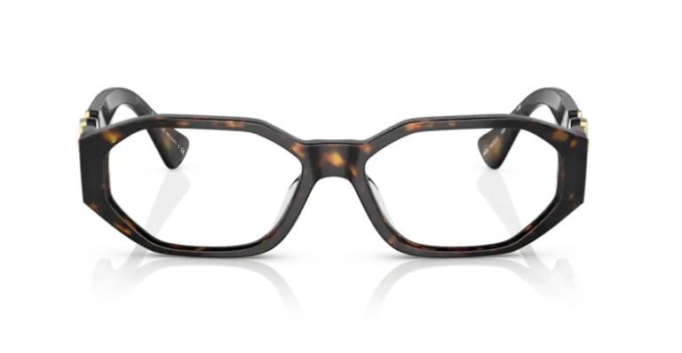 Versace 0VE3320U 108 Havana Men's Rectangular Eyeglasses