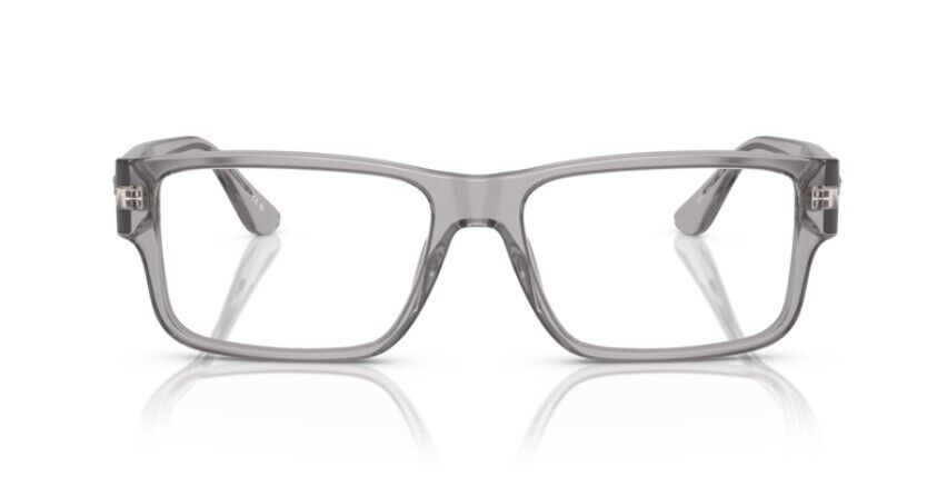 Versace 0VE3342F 593 Grey transparent/Clear Rectangle Men's Eyeglasses