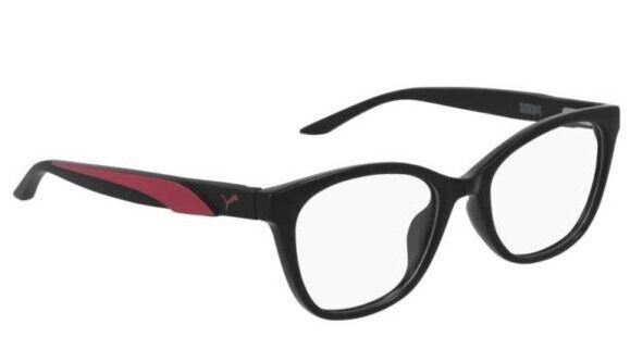 Puma PJ0055O 001 Black/Black Cat-Eye Junior Full-Rim Eyeglasses